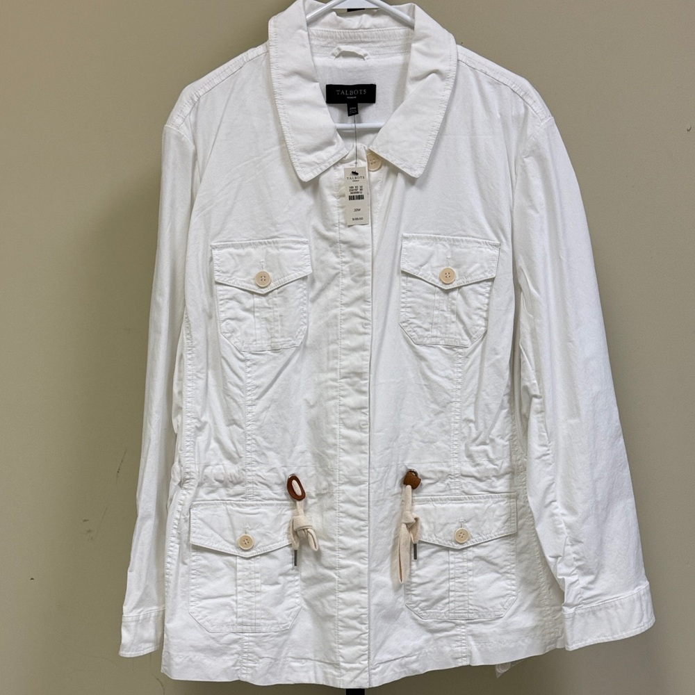 Talbots Women's Utility Jacket in White
